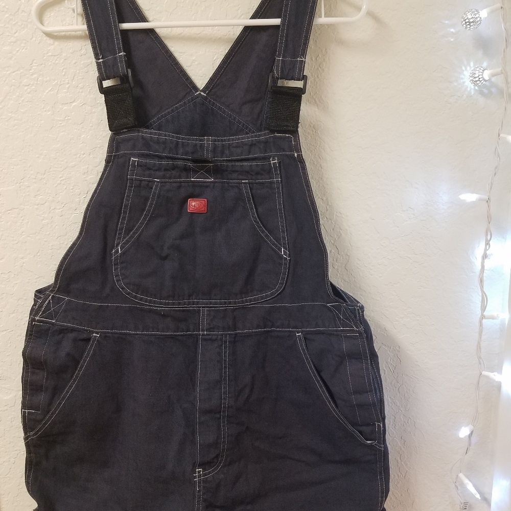Route 66 Velcro Overalls Dark Wash Size 11/12